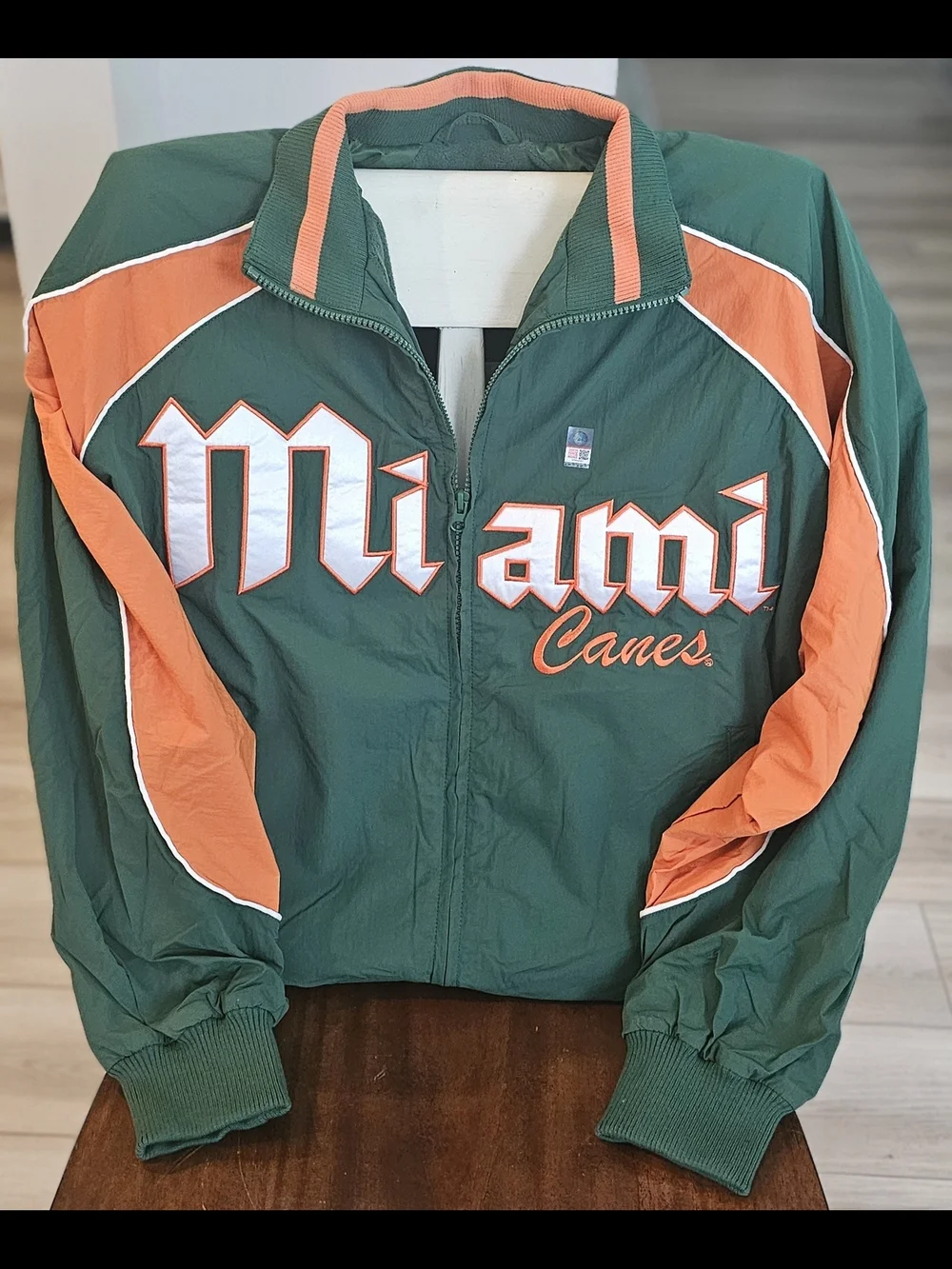 Hollister University of Miami Hurricanes Graphic Windbreaker Jacket Small